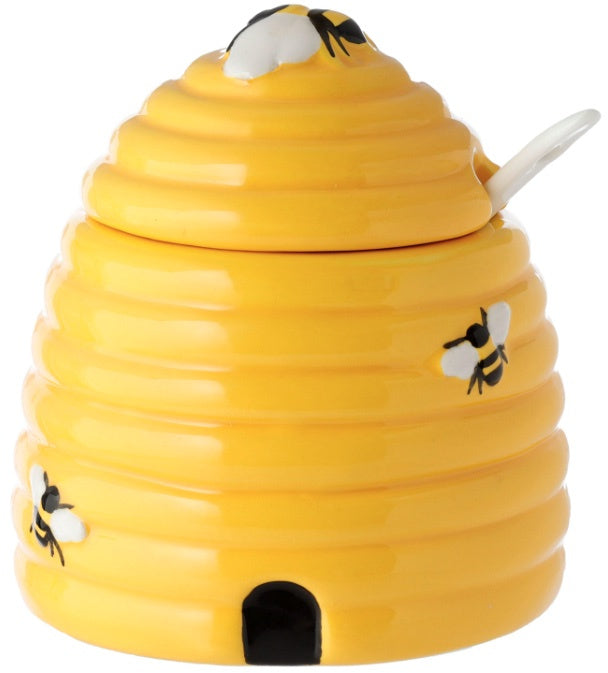 Beehive Honey Pot & Spoon