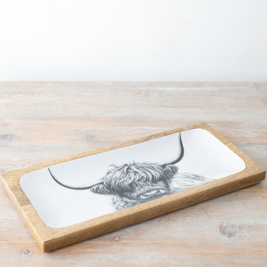 Highland Cow Serving Tray