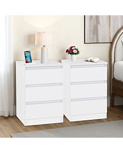 Malvern 3 Drawer Bedside X2