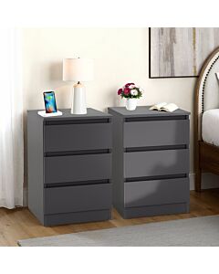 Malvern 3 Drawer Bedside X2