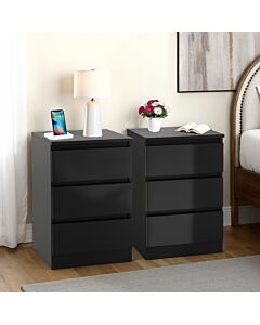 Malvern 3 Drawer Bedside X2
