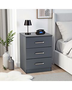 Dakota 3 Drawer Bedside