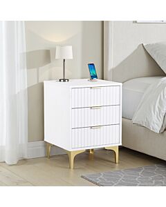 Miami 3 Drawer Bedside