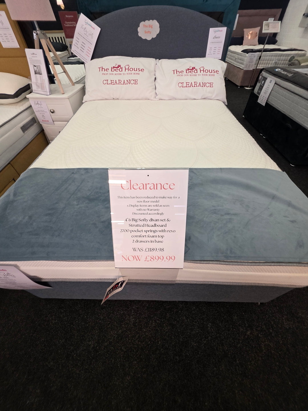 4'6 Big Softy Divan Set - Clearance