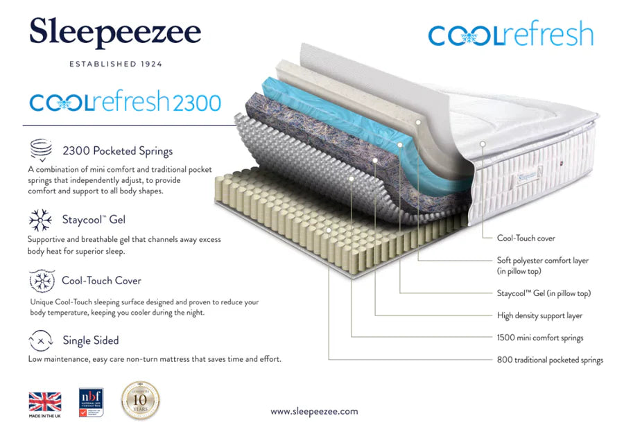 Sleepeezee  Cool Refresh 2300 Mattress