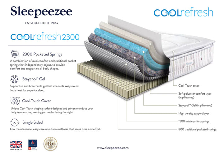 Sleepeezee  Cool Refresh 2300 Mattress