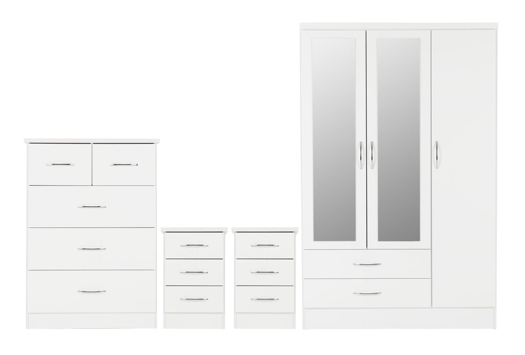 Nevada 3 Door 2 Drawer Wardrobe Bedroom Set