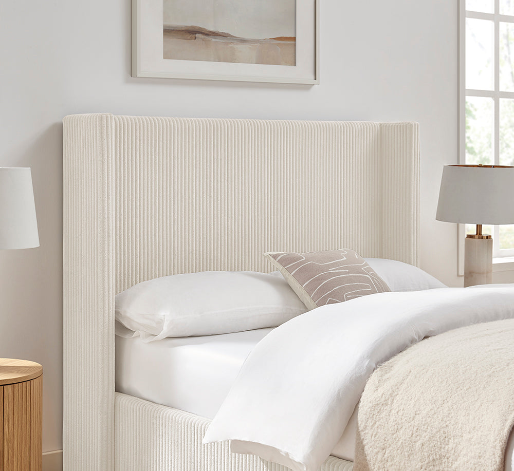 Gemini Double Cord Natural Storage Bed Frame