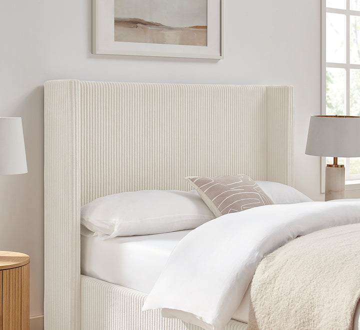 Gemini Double Cord Natural Storage Bed Frame