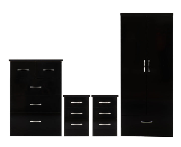 Nevada 2 Door 1 Drawer Wardrobe Bedroom Set