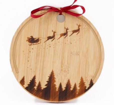 Round Christmas Tray