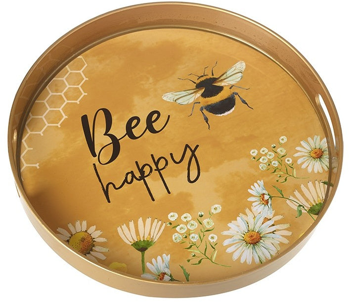 Bee Happy Round Tray