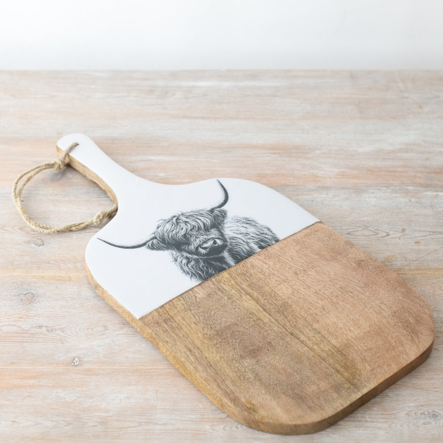 Highland Cow Wooden Chopping Board