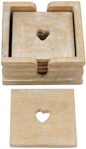 Wooden Heart Coasters