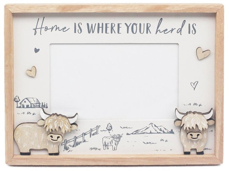 Highland Cow Photo Frame