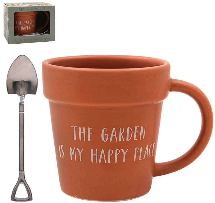 Plant Pot Mug and Shovel Spoon