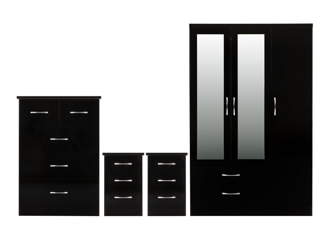 Nevada 3 Door 2 Drawer Wardrobe Bedroom Set