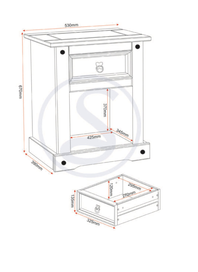 Corona Trio Bedroom Set