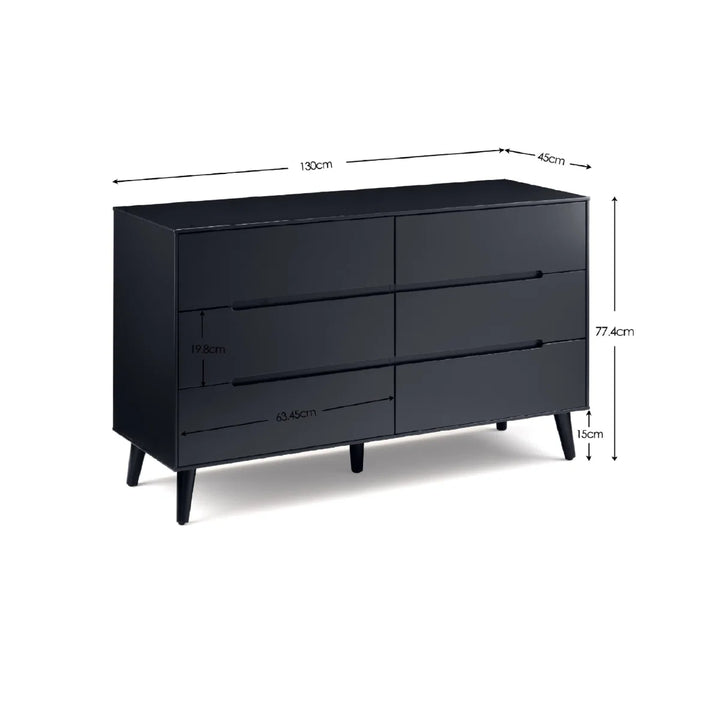 Alicia 6 Drawer Wide Chest