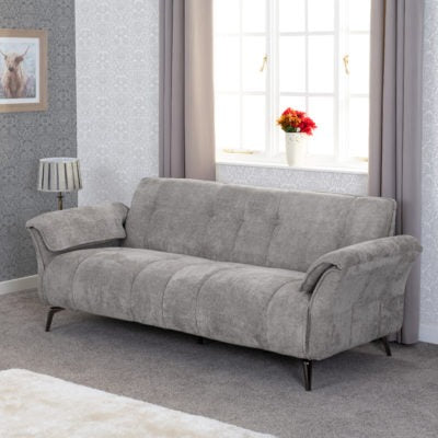 Amalfi 3 Seater Sofa Grey Fabric