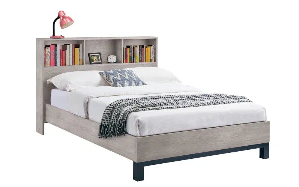Bali Bookcase Bed Grey Oak
