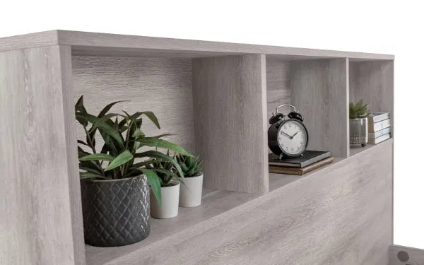 Bali Bookcase Bed Grey Oak