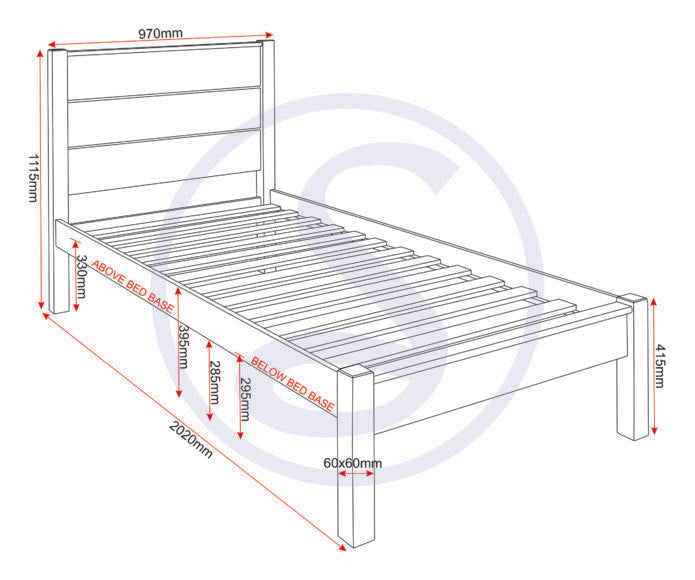 Barton Pine Bed Frame