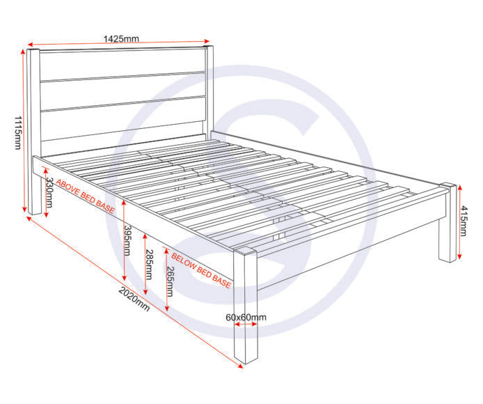 Barton Pine Bed Frame