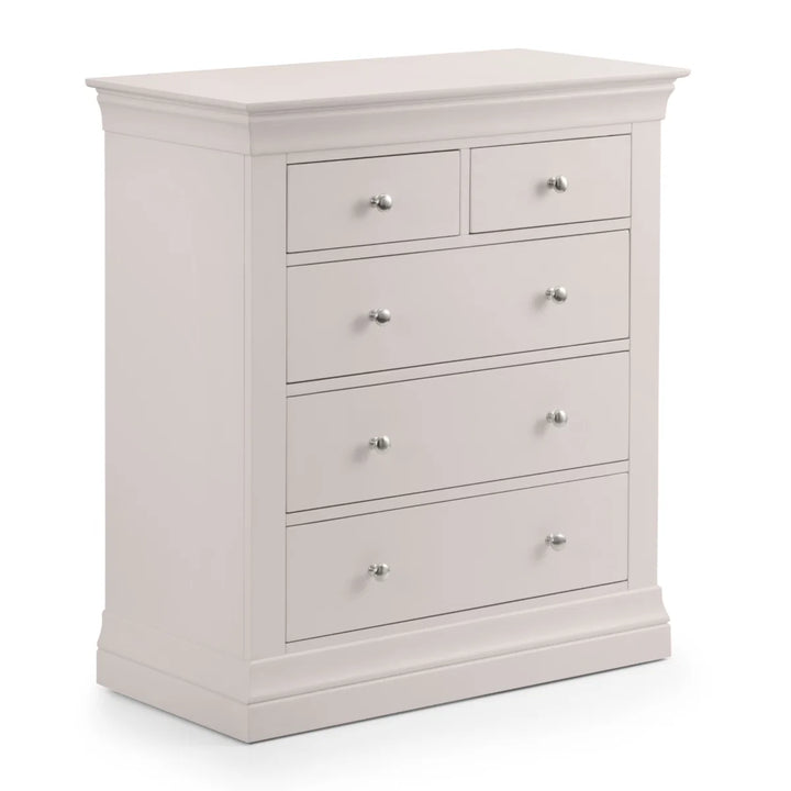 Clermont 3+2 Drawer Chest - Light Grey