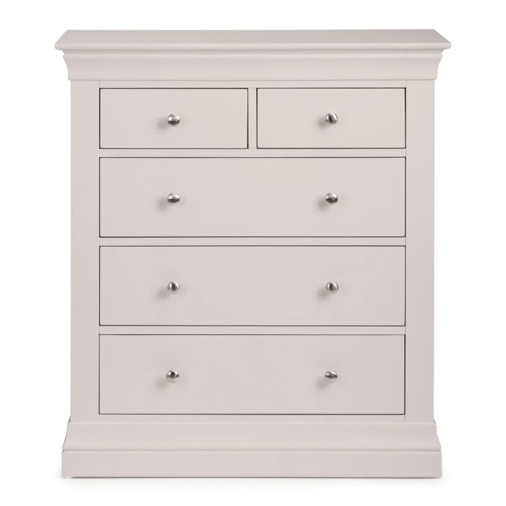 Clermont 3+2 Drawer Chest - Light Grey