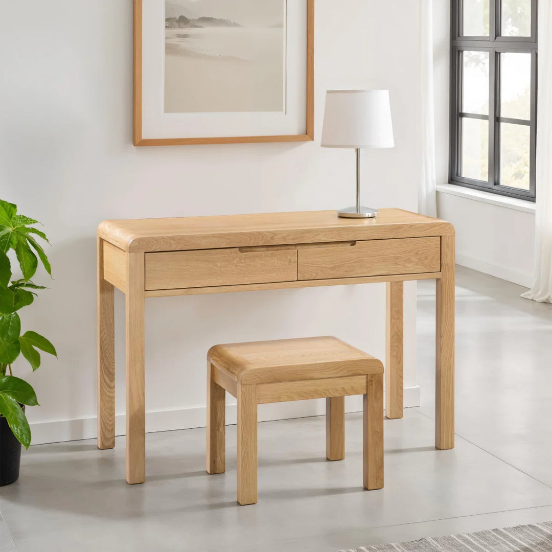 Curve 2 Drawer Dressing Table & Stool