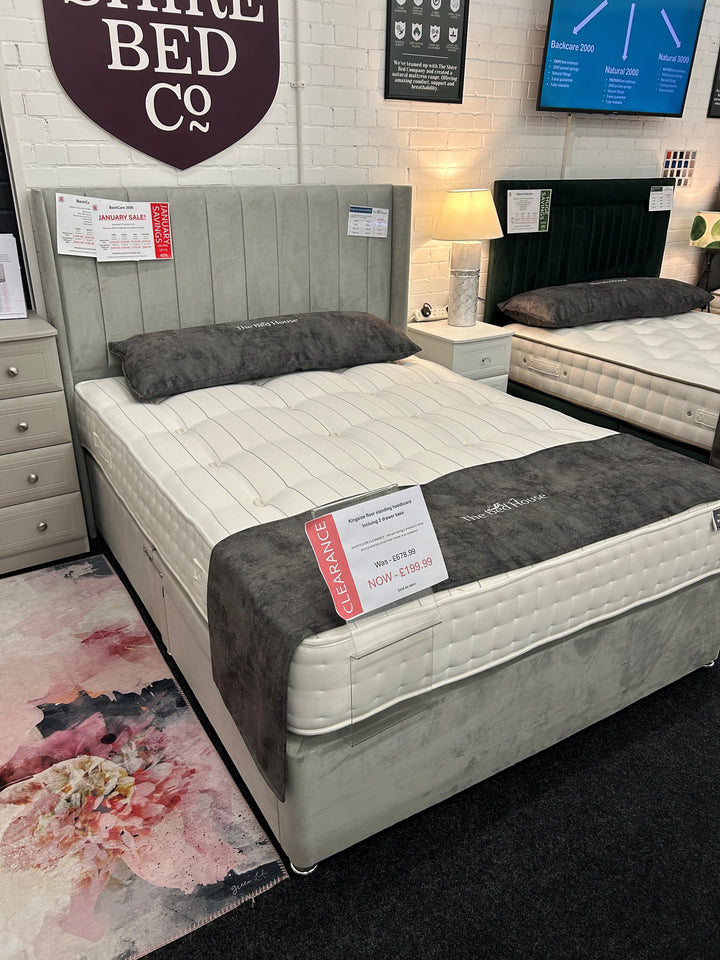 Divan base and Floor Standing headboard - 5'0