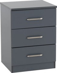 Dakota 3 Drawer Bedside