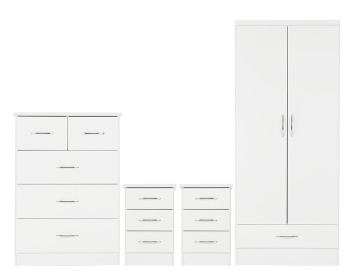 Nevada 2 Door 1 Drawer Wardrobe Bedroom Set