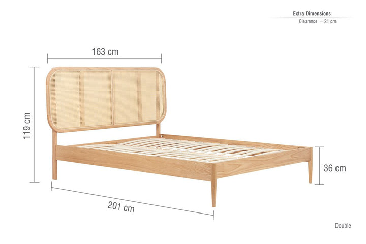 Elina Rattan Bed Frame