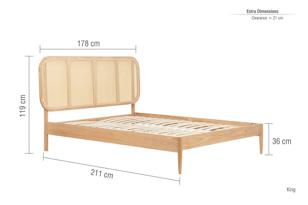 Elina Rattan Bed Frame