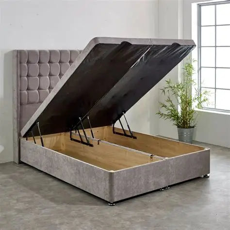 TBF 4` Small Double end lift Ottoman with Floor Standing Headboard