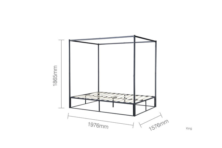 Farrington Metal Four Poster Bed Frame