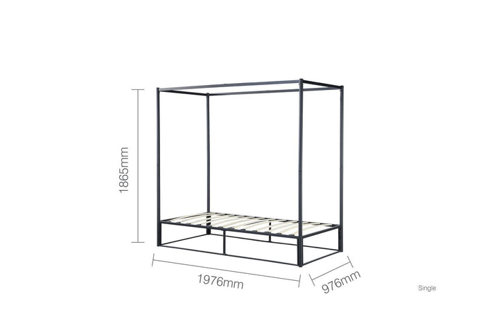 Farrington Metal Four Poster Bed Frame