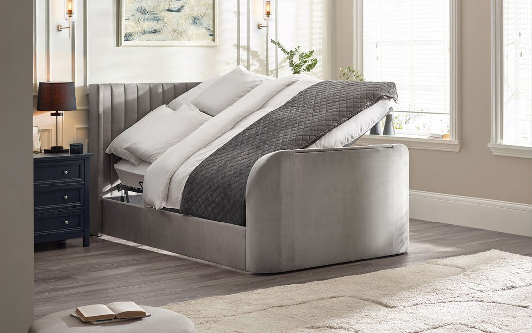 Clara Ottoman TV Bed - Light Grey