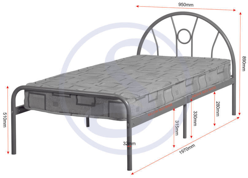 Nova 3'0 Metal Bed Frame