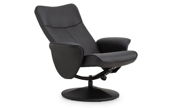 Lugano Recliner & Stool With Covered Base