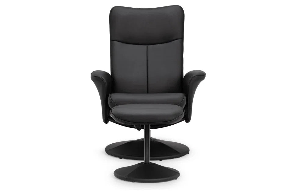 Lugano Recliner & Stool With Covered Base