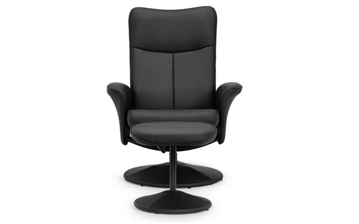Lugano Recliner & Stool With Covered Base