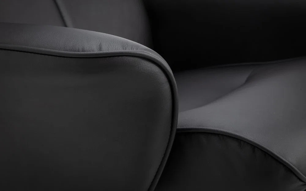 Lugano Recliner & Stool With Covered Base