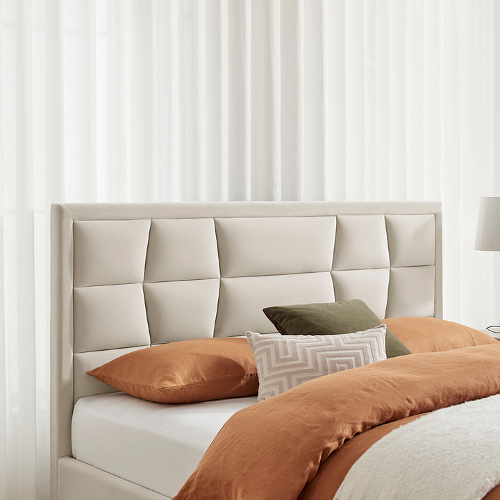 Carmen Double Natural Storage Bed Frame