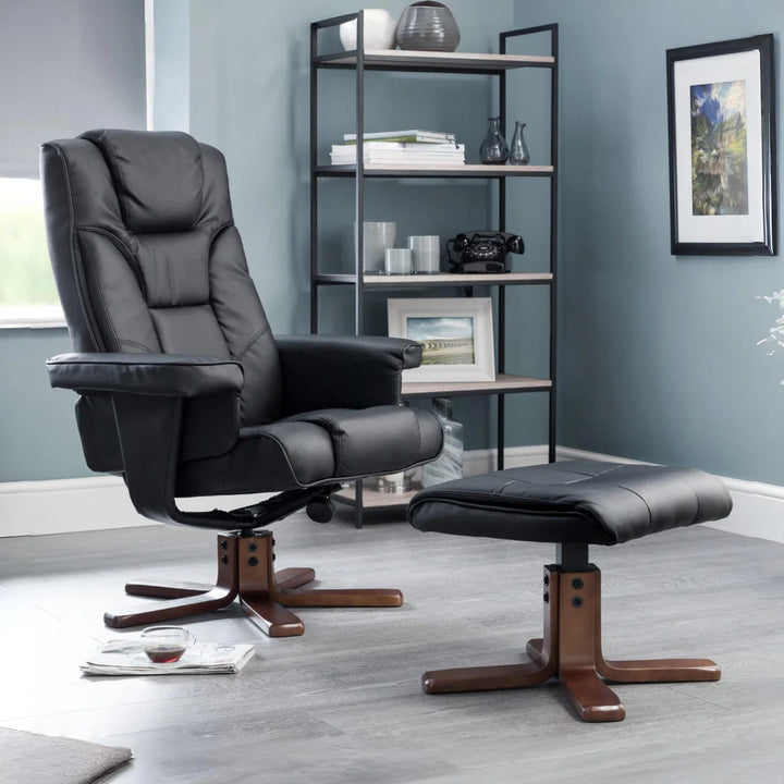 Malmo Swivel Recliner & Stool