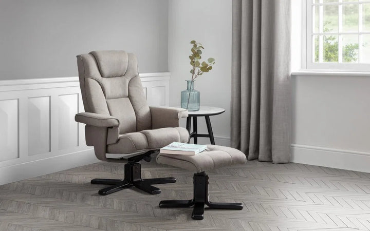 Malmo Swivel Recliner & Stool