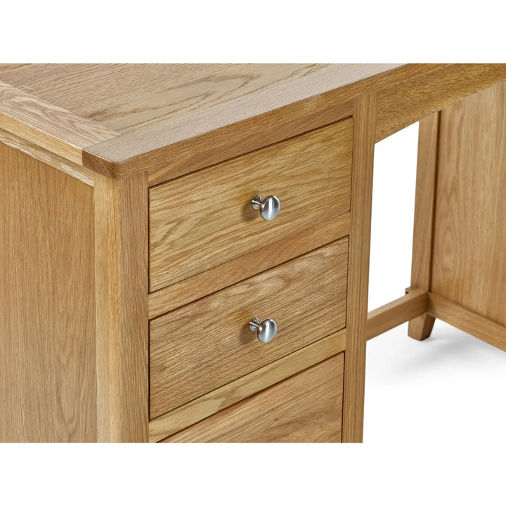 Mallory Twin Pedestal Dressing Table + Stool Set