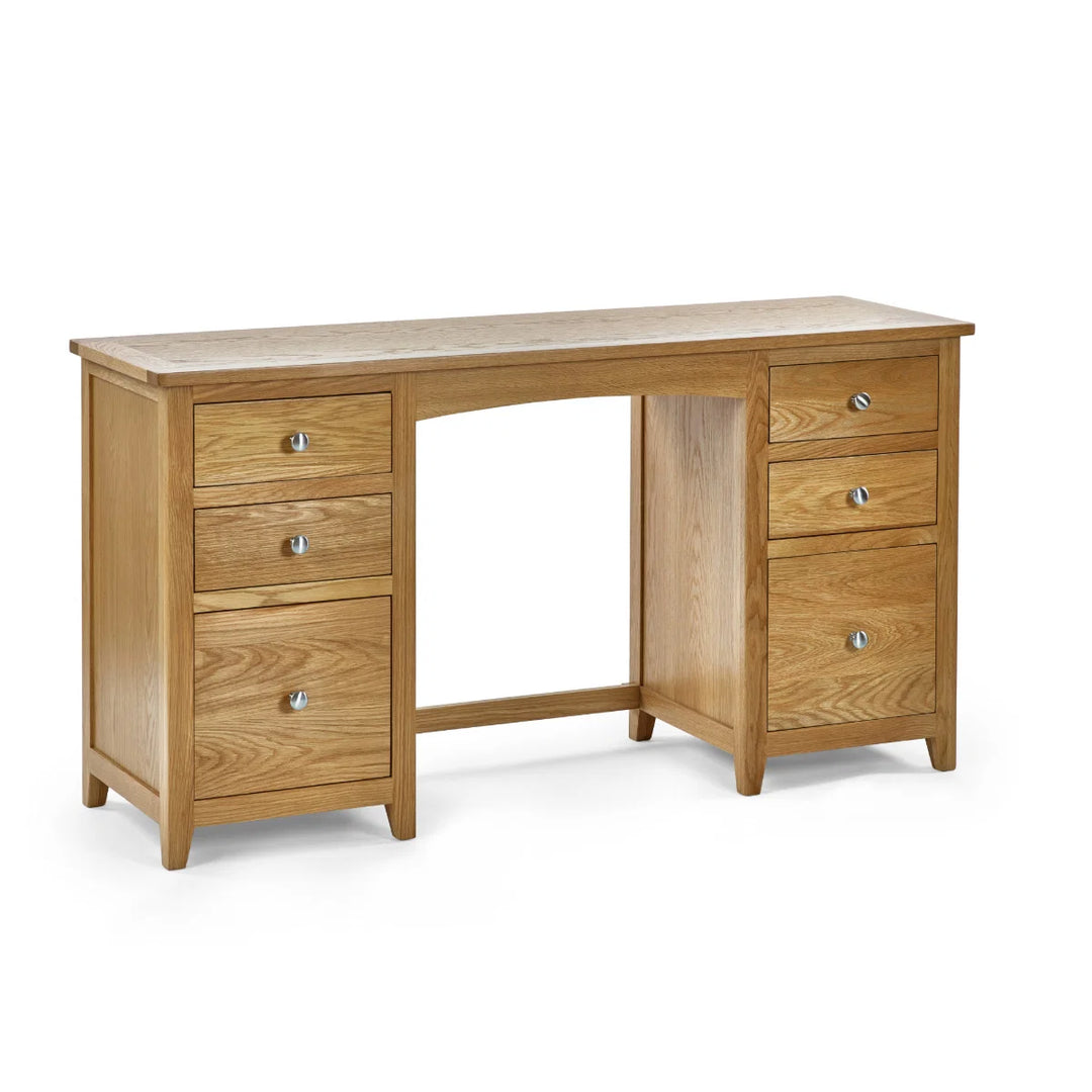 Mallory Twin Pedestal Dressing Table + Stool Set